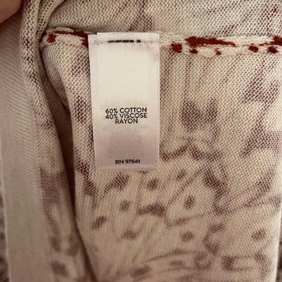 J Jill Butterfly Printed Boatneck Sweater, M Petite - Picture 6 of 8